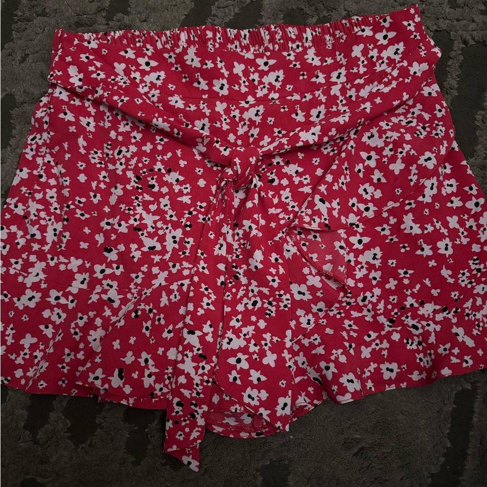 River Island Scarlet Floral Skort